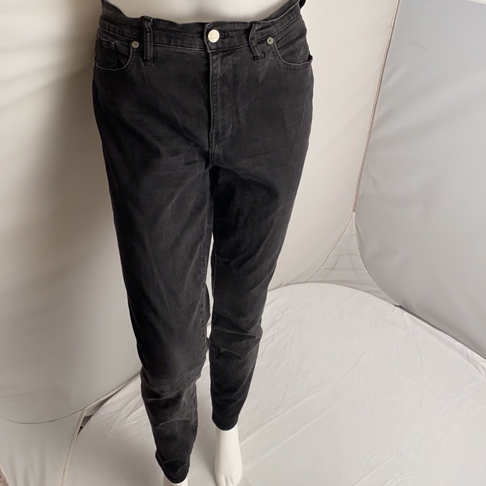 Madewell black distressed high riser skinny jeans - Picture 2 of 14